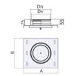 SUPORT BAZA INOX DP D120/180 VULCANO 0.5MM
