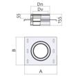 SUPORT INTERMEDIAR INOX DP D120/180 VULCANO 0.5MM