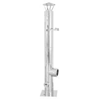 Coș de fum inox dublu perete – înălțime 5m, diametru interior 160 mm, racord 90, baza la sol
