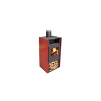 SOBA PE LEMNE BLAUTECH 8 kW, ROSU