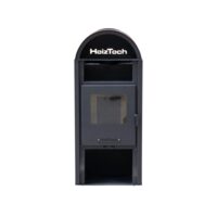 SOBA PE LEMNE HEIZTECH CU BOLTA, 8 kW, NEGRU