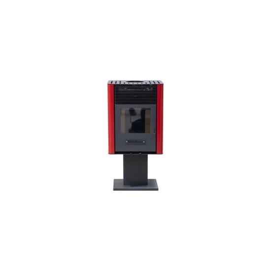 SOBA PE LEMNE  BLAUTECH 6 kW TOP ROSU